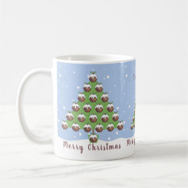 Caneca De Café Mug de árvore de pudim de Natal personalizado