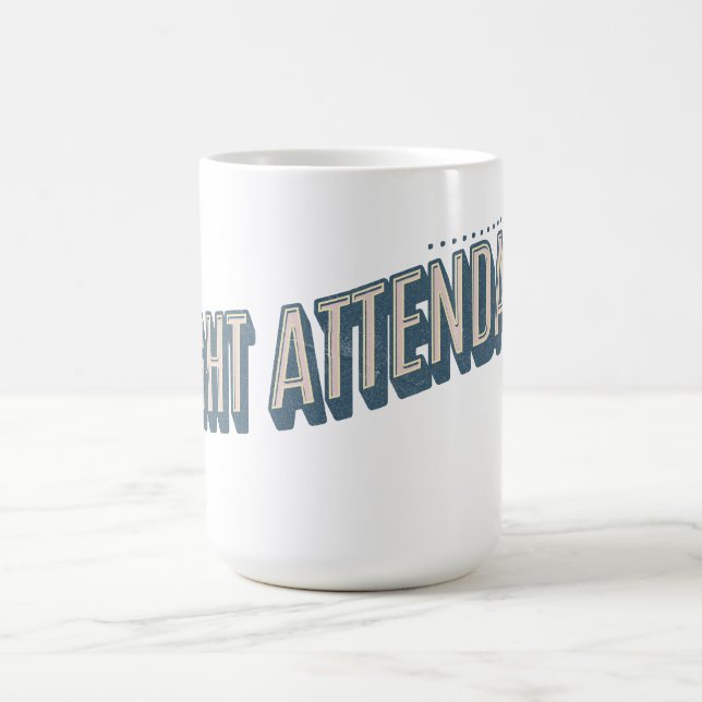 Caneca De Café Mug de Atendedor de Voo Perturbado Personalizado (Centro)