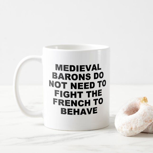Caneca De Café Mug de barões medievais (Com Donut)