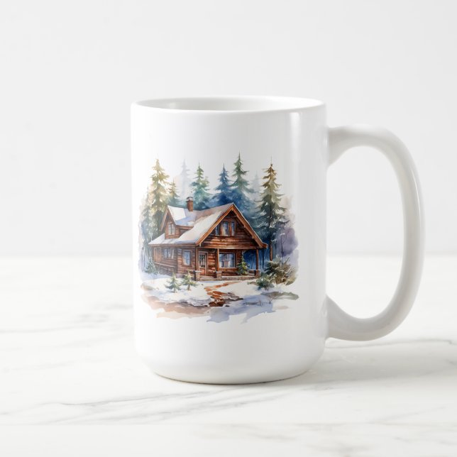 Caneca De Café Mug de Cabina de Natal (Direita)