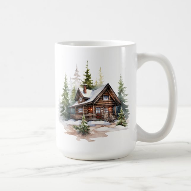 Caneca De Café Mug de Cabina de Natal (Direita)