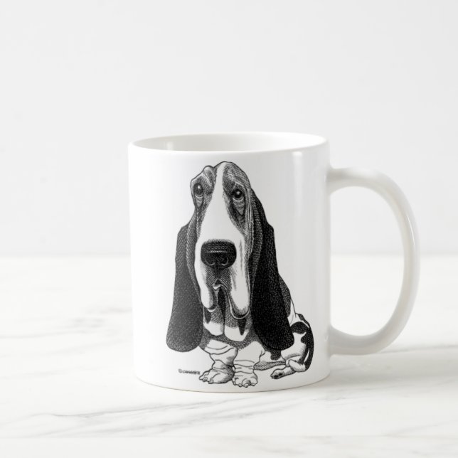 Caneca De Café Mug de Caça-Basset (Direita)
