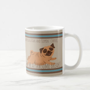Caneca De Café Mug De Café Adorável Com Pug