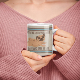 Caneca De Café Mug De Café Adorável Com Pug