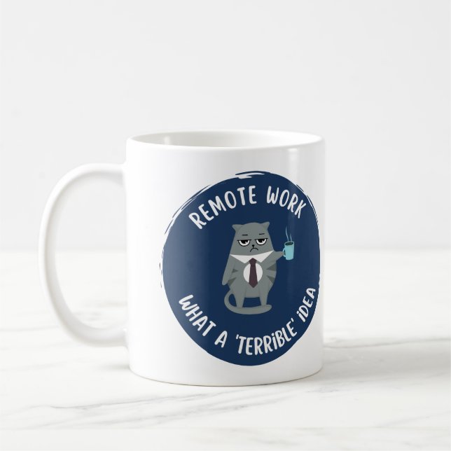 Caneca De Café Mug de Café Agressivo Passivo (Trabalho Remoto) (a (Esquerda)