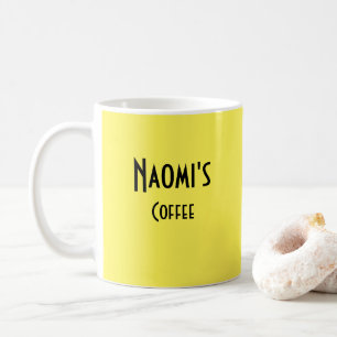 Caneca De Café Mug de café amarelo personalizado