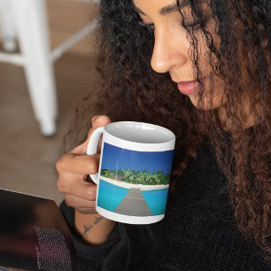 Caneca De Café Mug De Café Cênico De Férias Da Ilha Tropical