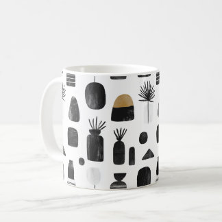 Caneca De Café Mug de café cerâmico minimalista moderno com Geome