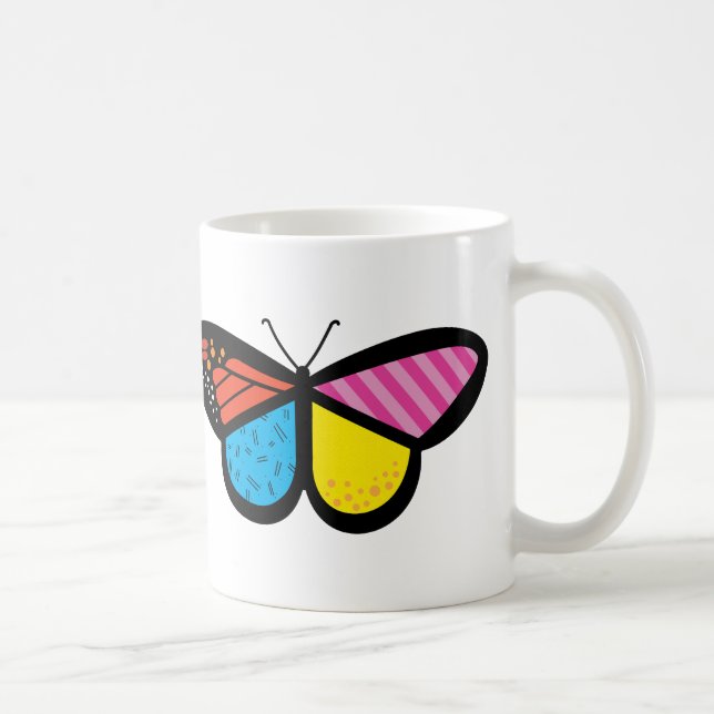 Caneca De Café Mug de café com borboleta moderna (Direita)