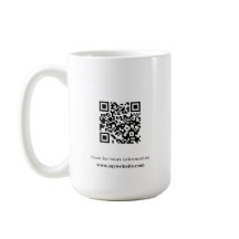 Mug de café com código QR