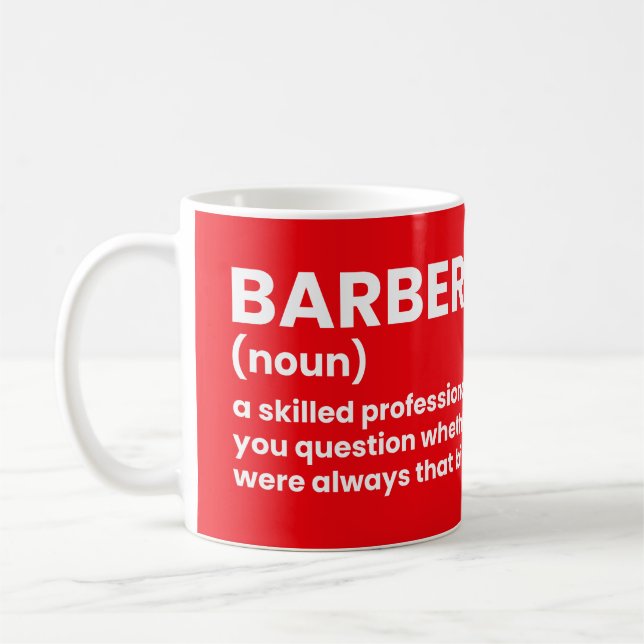 Caneca De Café Mug de café com definição de barbeiro (Esquerda)