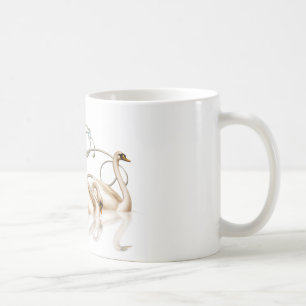 Caneca De Café Mug de café com dois cisnes