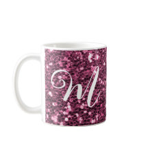 Mug De Café Com Duas Toneladas De Brilho Rosa Pers