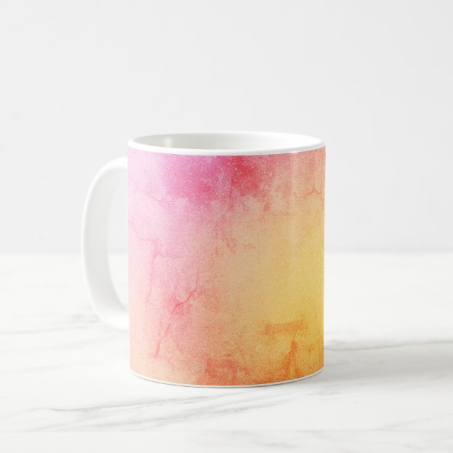 Caneca De Café Mug de café com gradiente de mármore sunset (Frente Esquerda)