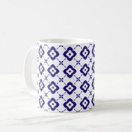Caneca De Café Mug de café com padrão cerâmico azul e branco