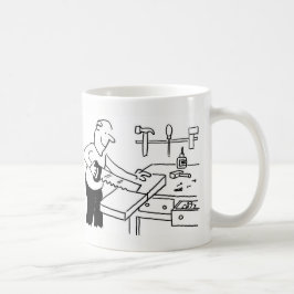 Caneca De Café Mug de café com uma ilustração do carpinteiro