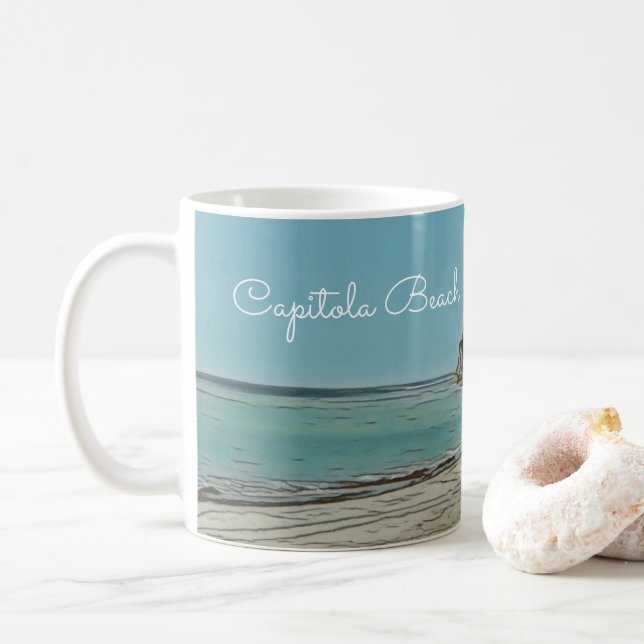 Caneca De Café Mug De Café Da Praia Da Capitola (Com Donut)