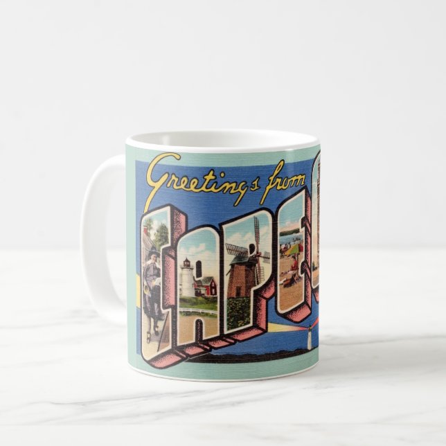 Caneca De Café Mug De Café De Cabo Cod (Frente Esquerda)