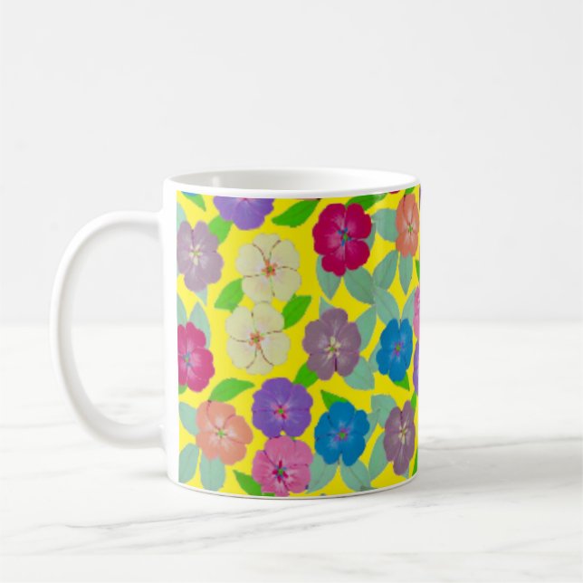 Caneca De Café Mug De Café De Flor De Gerânio (Esquerda)
