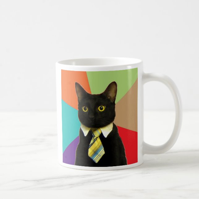Caneca De Café Mug de Café de Gato de Negócio Personalizado (Direita)