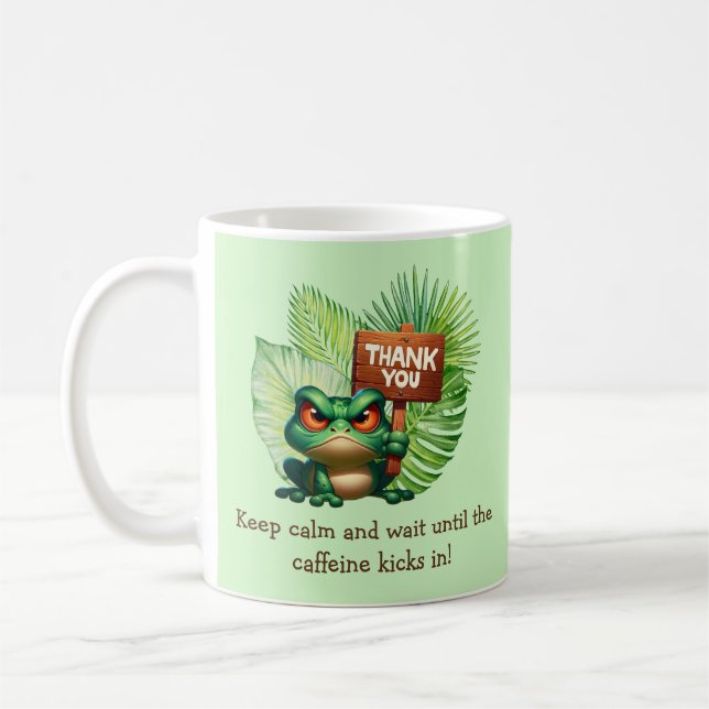 Caneca De Café Mug de café de humor com Sapo tropical - personali (Esquerda)