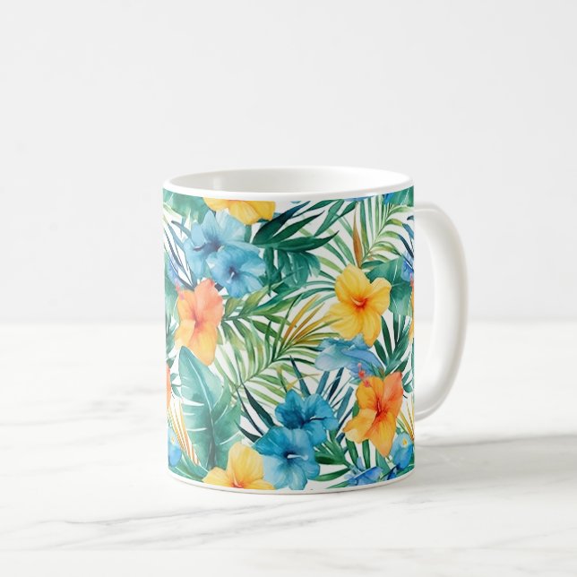 Caneca De Café Mug de café de Impressão tropical (Frente Esquerda)