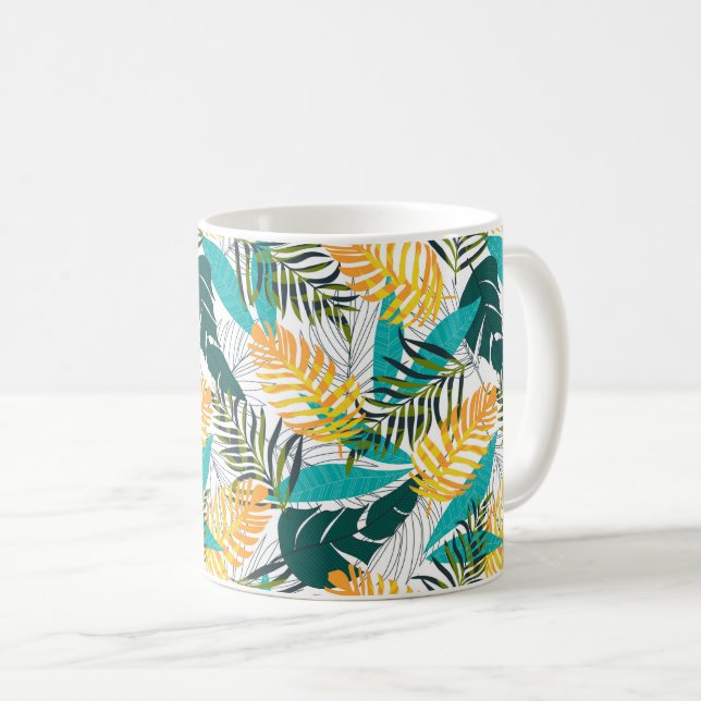 Caneca De Café Mug de café de Impressão tropical (Frente Esquerda)