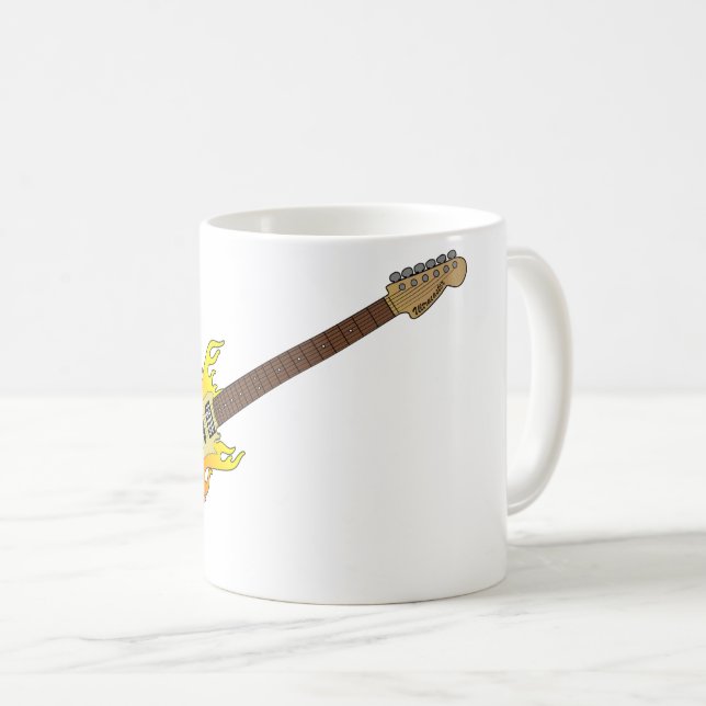 Caneca De Café Mug De Café De Violão Elétrico (Frente Esquerda)