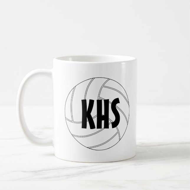 Caneca De Café Mug de café de voleibol personalizável (Esquerda)
