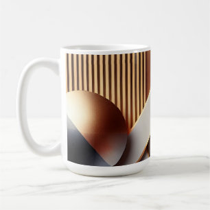 Caneca De Café Mug de café Dourado e geométrico moderno