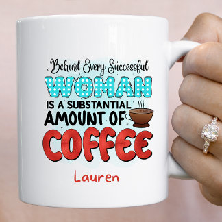 Caneca De Café Mug de café feminino personalizado e bem sucedido