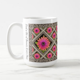 Caneca De Café Mug de café inspiracional com margaridas africanas