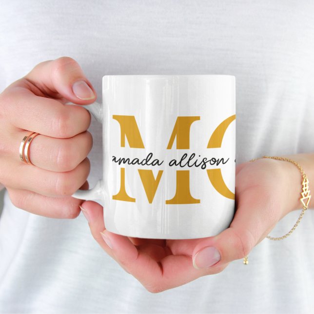 Caneca De Café Mug de café MOM personalizado com nomes para crian (Criador carregado)