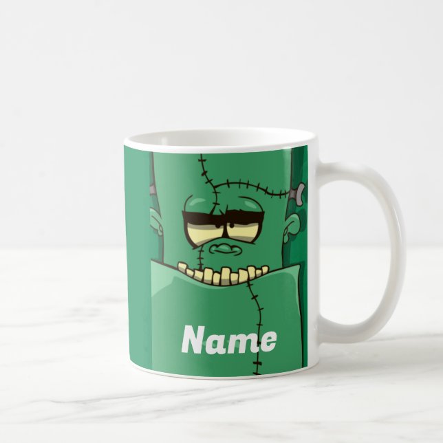Caneca De Café Mug de café monstro do Halloween, Copa (Direita)