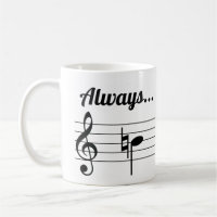 Mug De Café Musical Natural Sempre B
