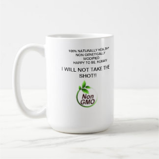 Caneca De Café Mug de café não-OGM, sã e feliz