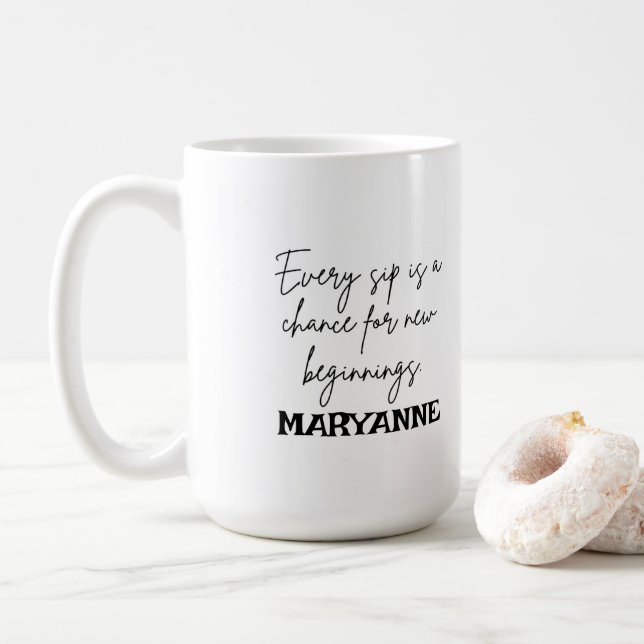 Caneca De Café Mug de café personalizado com Design moderno (Com Donut)