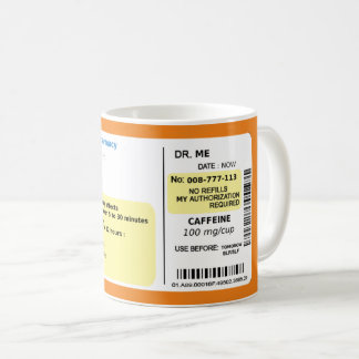 Caneca De Café Mug de Café Personalizado com Prescrição