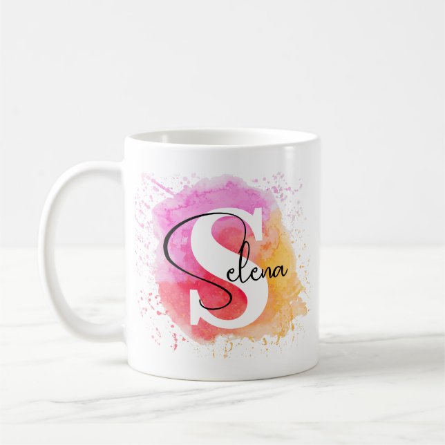 Caneca De Café "Mug de café personalizado com seu nome personaliz (Esquerda)