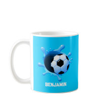 Mug de café personalizado da bola de futebol
