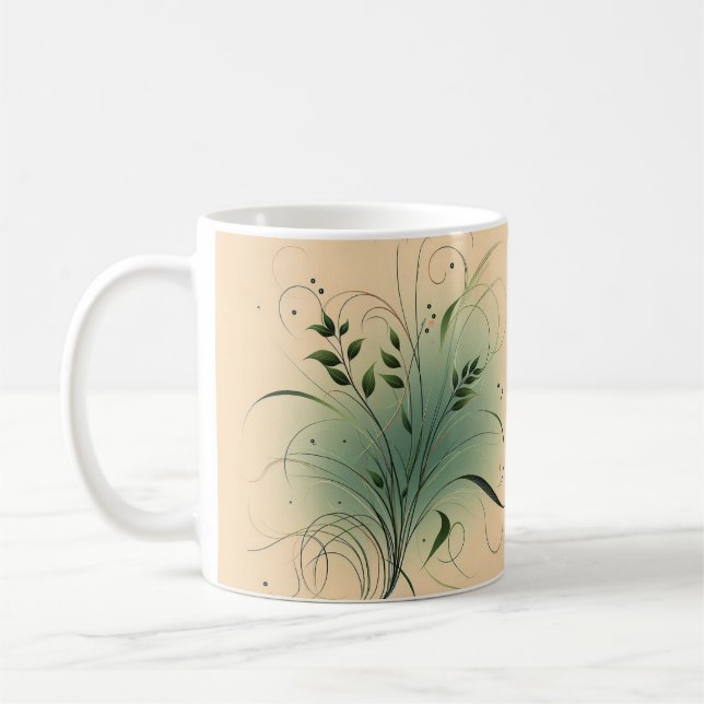 Caneca De Café Mug De Café Personalizado/Design Floral (Esquerda)