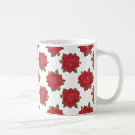 Caneca De Café Mug de Café Personalizado do Romântico Rosa vermel