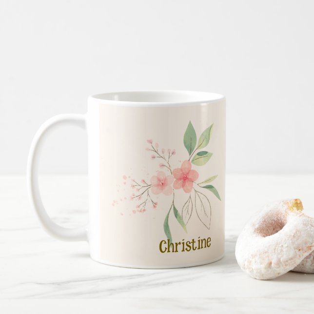 Caneca De Café Mug de café personalizável | Presente perfeito (Com Donut)
