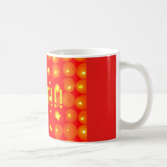 Caneca De Café Mug de café quente em vermelho e amarelo (Direita)