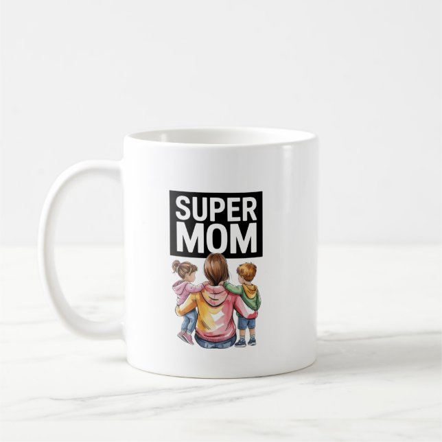 Caneca De Café Mug de café Super Mãe (Esquerda)