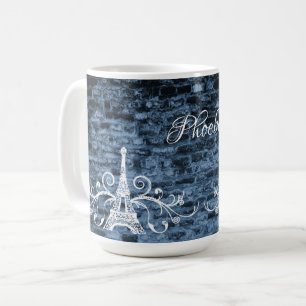 Caneca De Café Mug De Café Torre Eiffel Azul