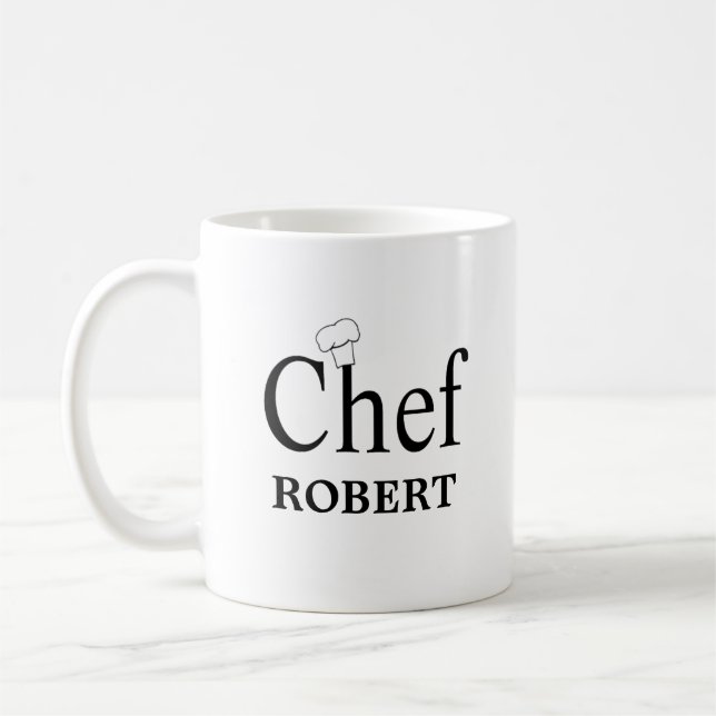 Caneca De Café Mug de Chef Personalizado (Esquerda)