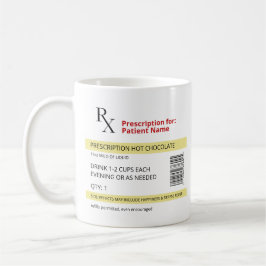 Caneca De Café Mug de Chocolate Quente com Receita RX