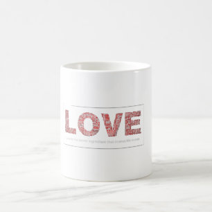 Caneca De Café Mug de citação do amor romântico - Presente bonito