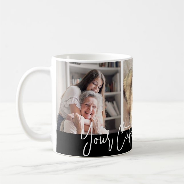 Caneca De Café Mug de Colagem de Fotografias Personalizada para o (Esquerda)